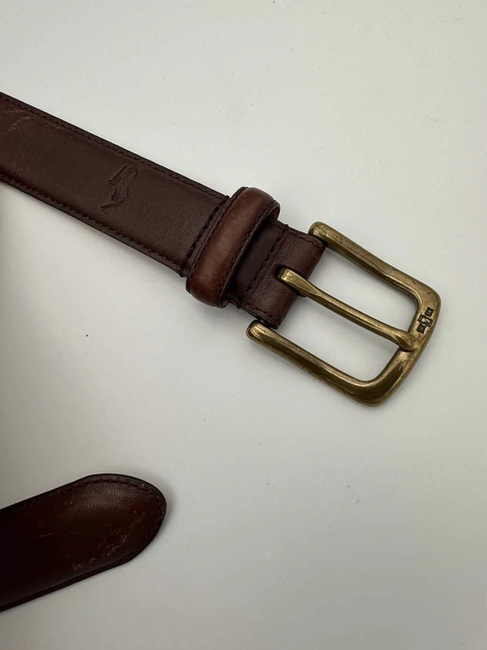 Polo Ralph Lauren Vintage Italian Leather Belt Sz34 Used